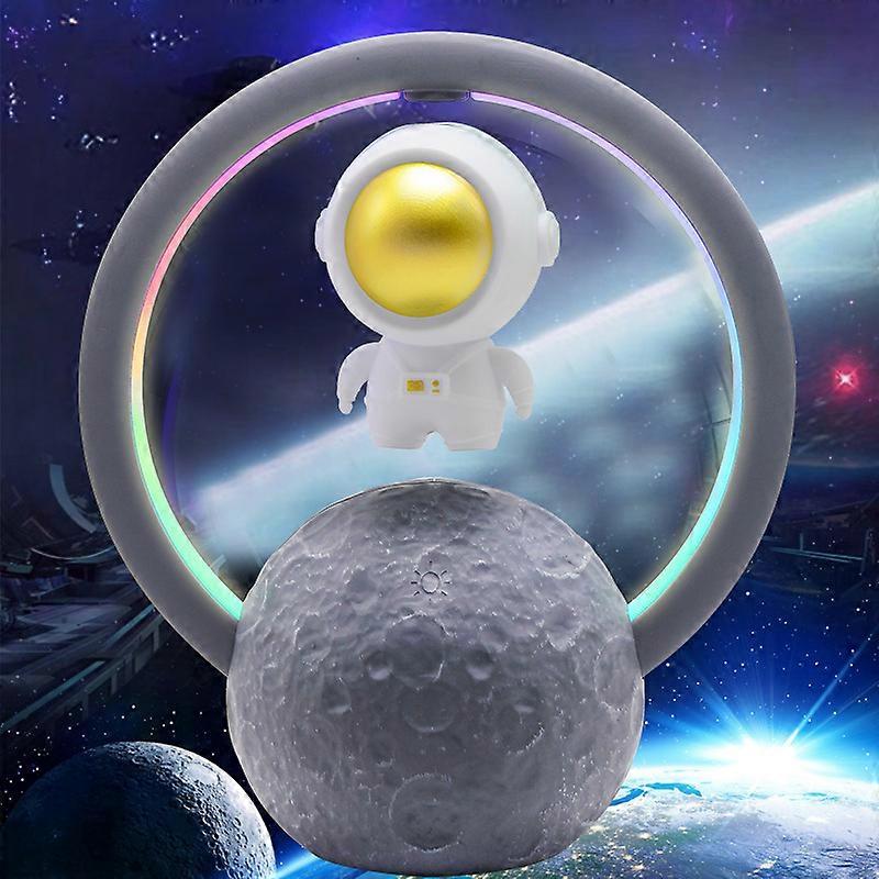 Maglev Astronaut Spaceman Bluetooth Speaker USB Rechargeable RGB Atmosphere Light Table Decorative Lamp for Friend Chirdren Gift