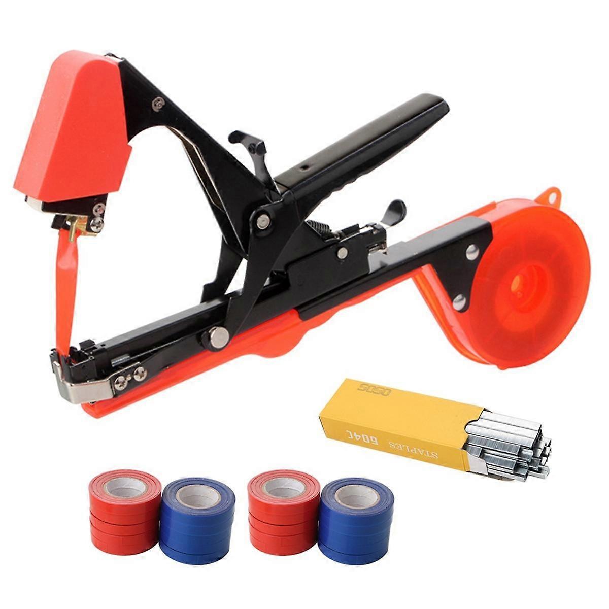 Plant Tying Machine, Vine Tying Tool, Plant Tape Tool with 20 Rolls Tape Gardening Tape Tool for Cl