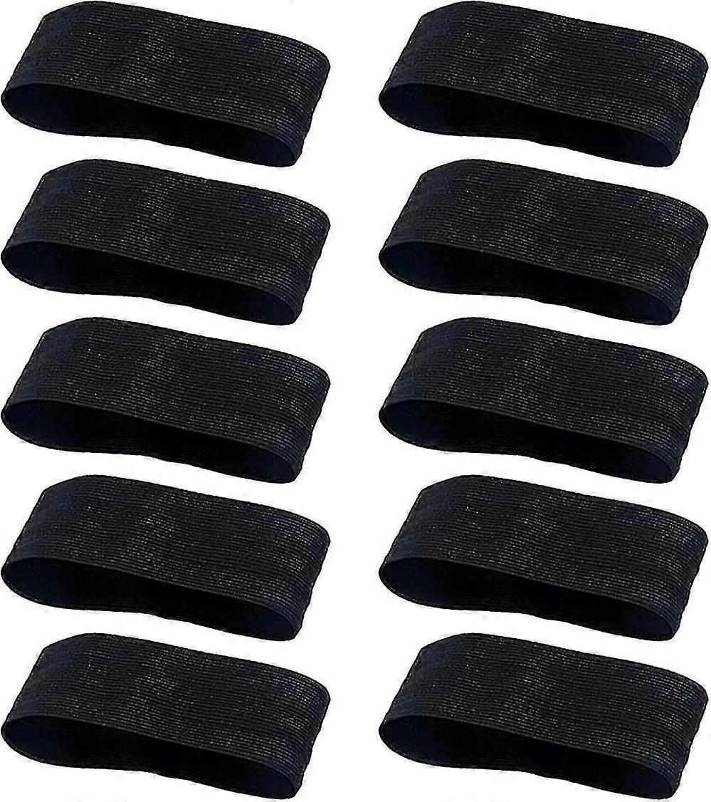 10 יחידות סרטי זרוע שחורים כדורגל, רצועות זרוע שחורות אלסטיות להקת אבל, סגירת לולאה סרטי זרוע של תרגיל ספורט, רצועות זרוע שחורות לכדורגל, ריצה, Re