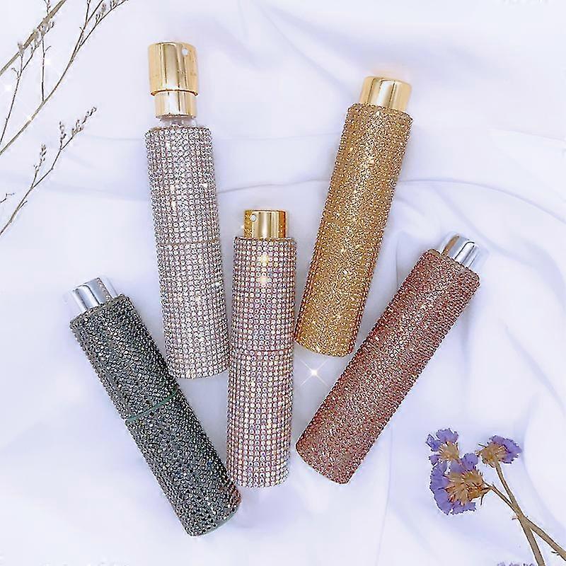 Dinorag 10ml Perfume Spray Bottle Diy Rhinestone Travel Spray Bottle Handwork Customized Luxury Perfumes Empty Bottle Packaging