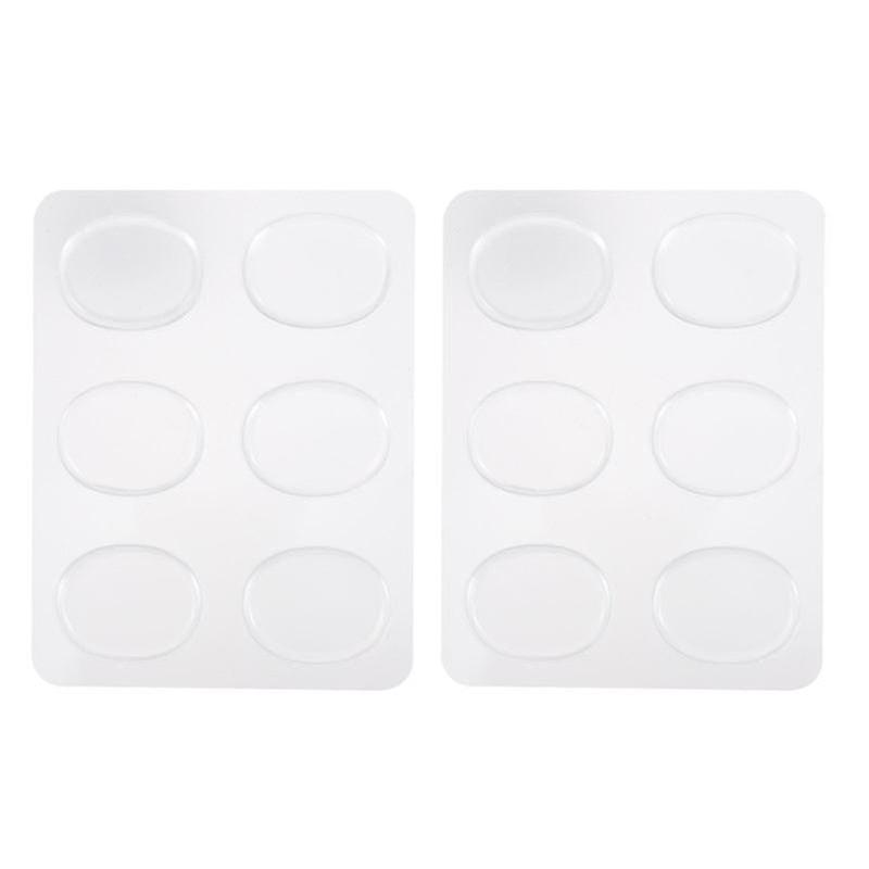 12 Pcs Adhesive Silicone Drum Dampeners Practical Drum Silencers (transparent Color)