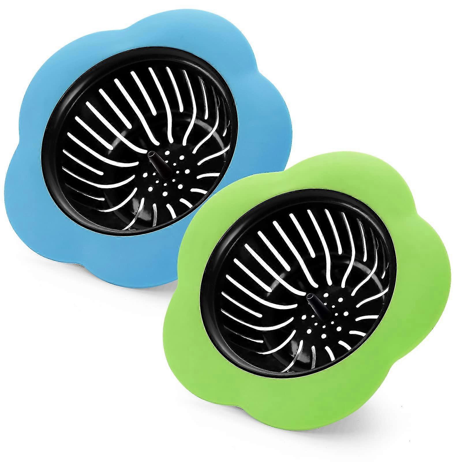2 Pack Sink Strainers For Kitchen Sink Drain Silicone Sink Plug Garbage Disposal Drain Plug 4.5" Diameter