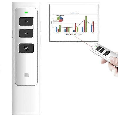 Doosl DSIT013 2.4GHz Rechargeable PowerPoint Presentation Remote Control Multi-functional Laser Pointer for PowerPoint / Keynote / Prezi, Control Dist
