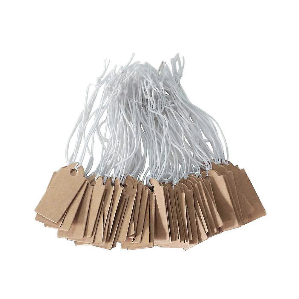 300 Pieces Price Tags Writable Blank Marking Tags 1.02 x 0.47 Inch Rectangle Jewelry Labels Kraft Display Tags