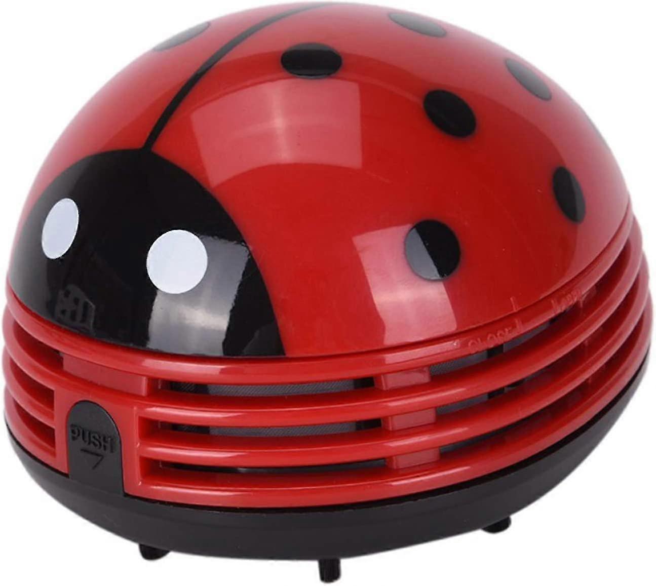 red ladybug mini table vacuum cleaner
