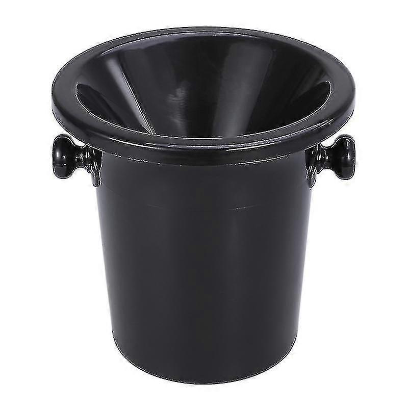 Wine Tasting Spittoon Black Wine Spittoon Wine Dump Bucket Plastic Round Double Ears Ice Bucket Wine Tasting Accessories
