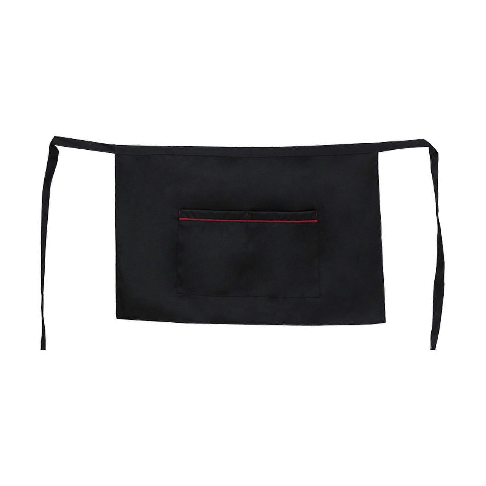 Chef Work Bib Apron with Pockets Oil Stain Resistant Waterproof Half Work Apron for Home Kitchen Bar Baking Server Aprons