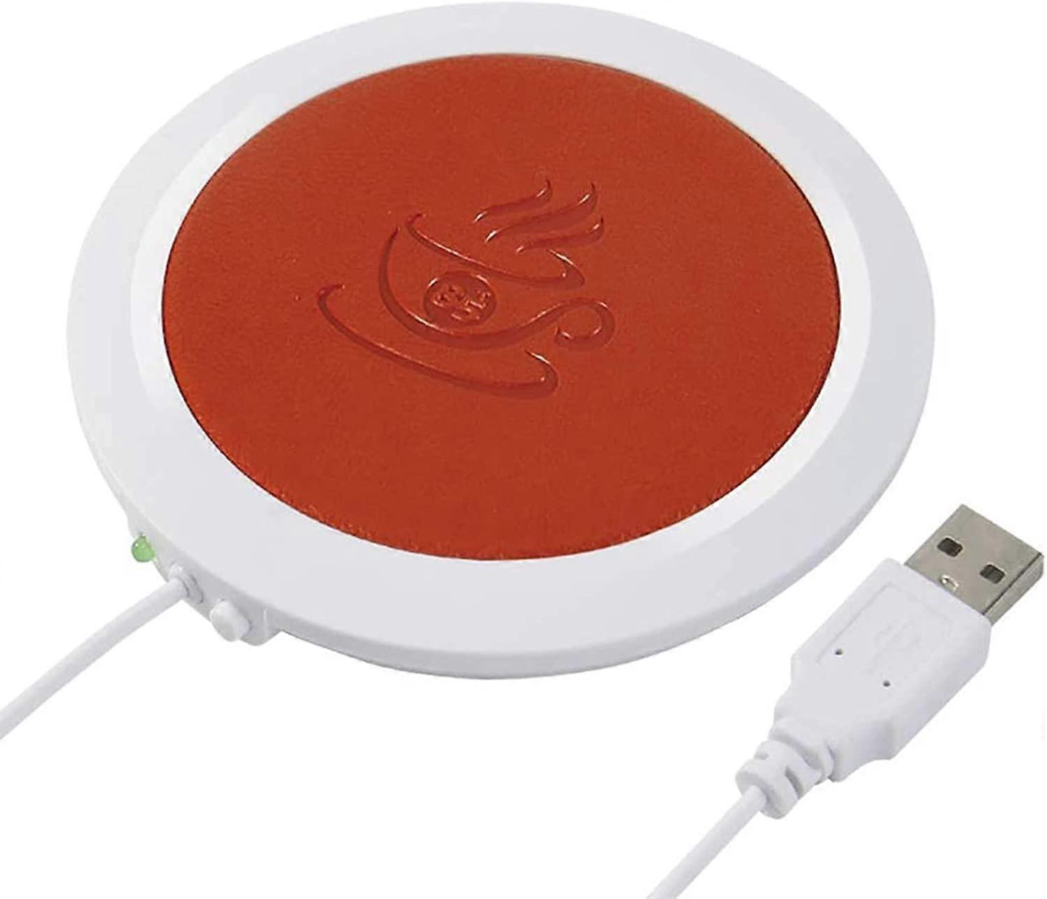 Electric USB Cup Heater Desk USB Warmer Pad,Red