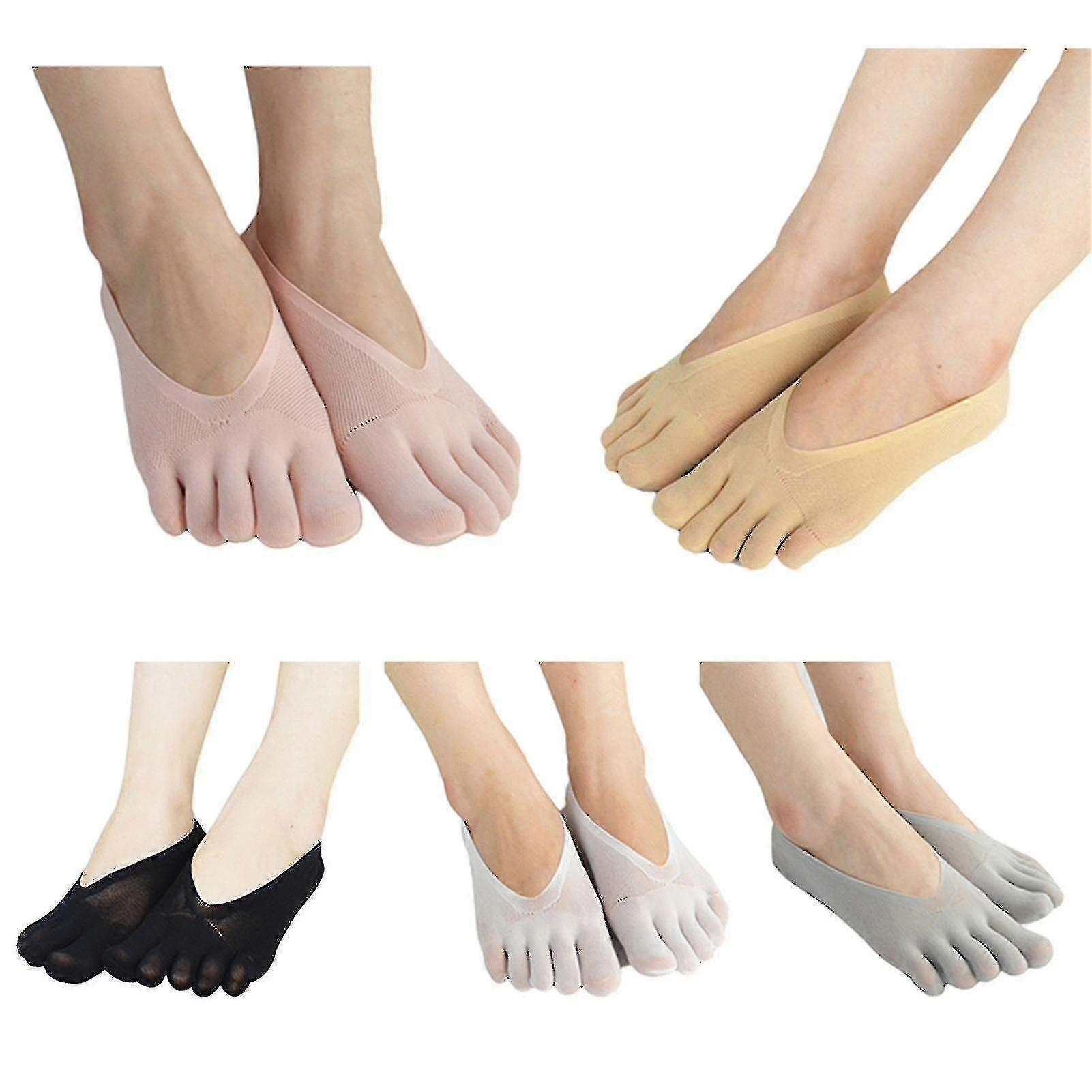 Socks Women's Toe Socks Ultra Low Cut With L Tab Able
