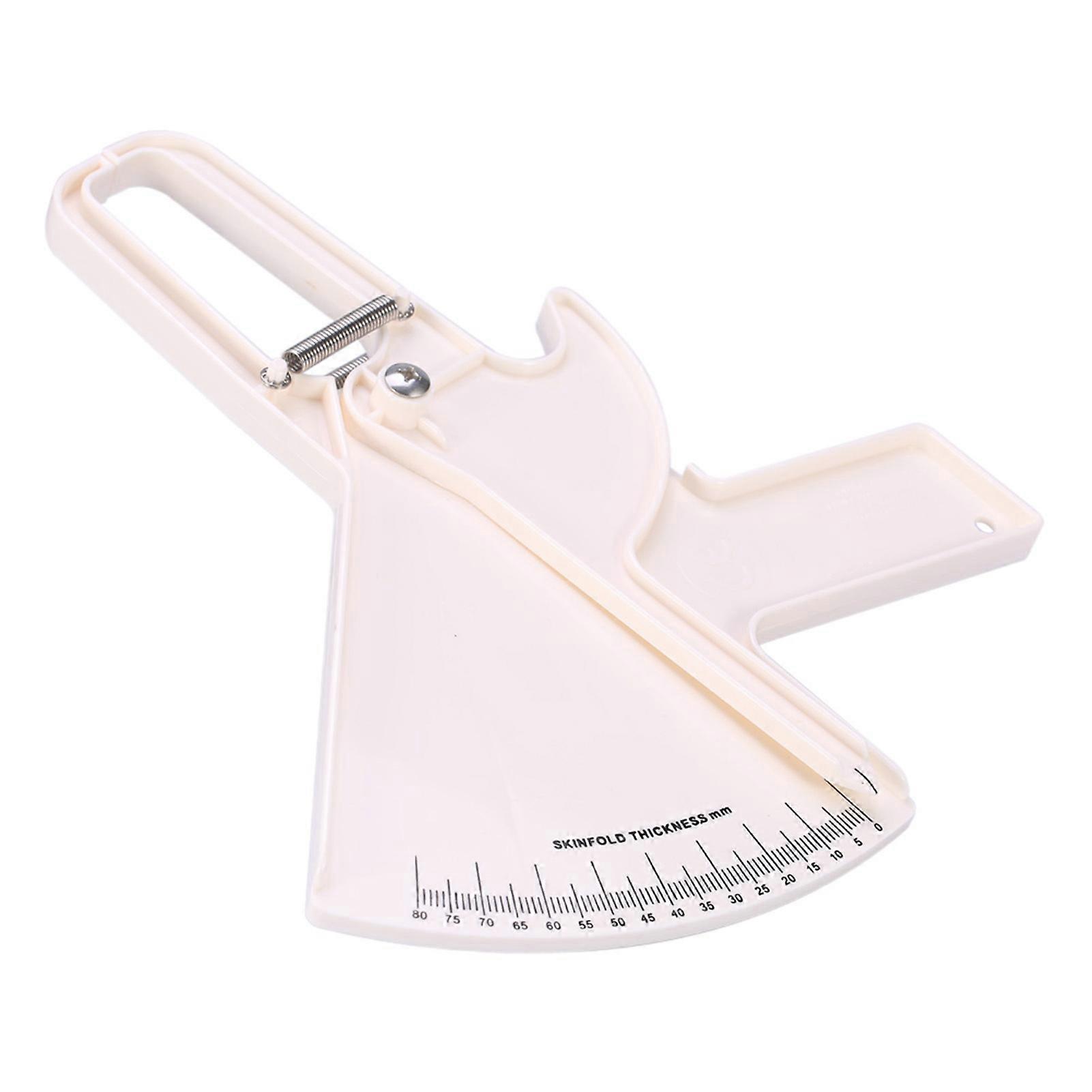 Women Men Body Fat Measure Skinfold Thickness Caliper Fitness Shaper Tester White