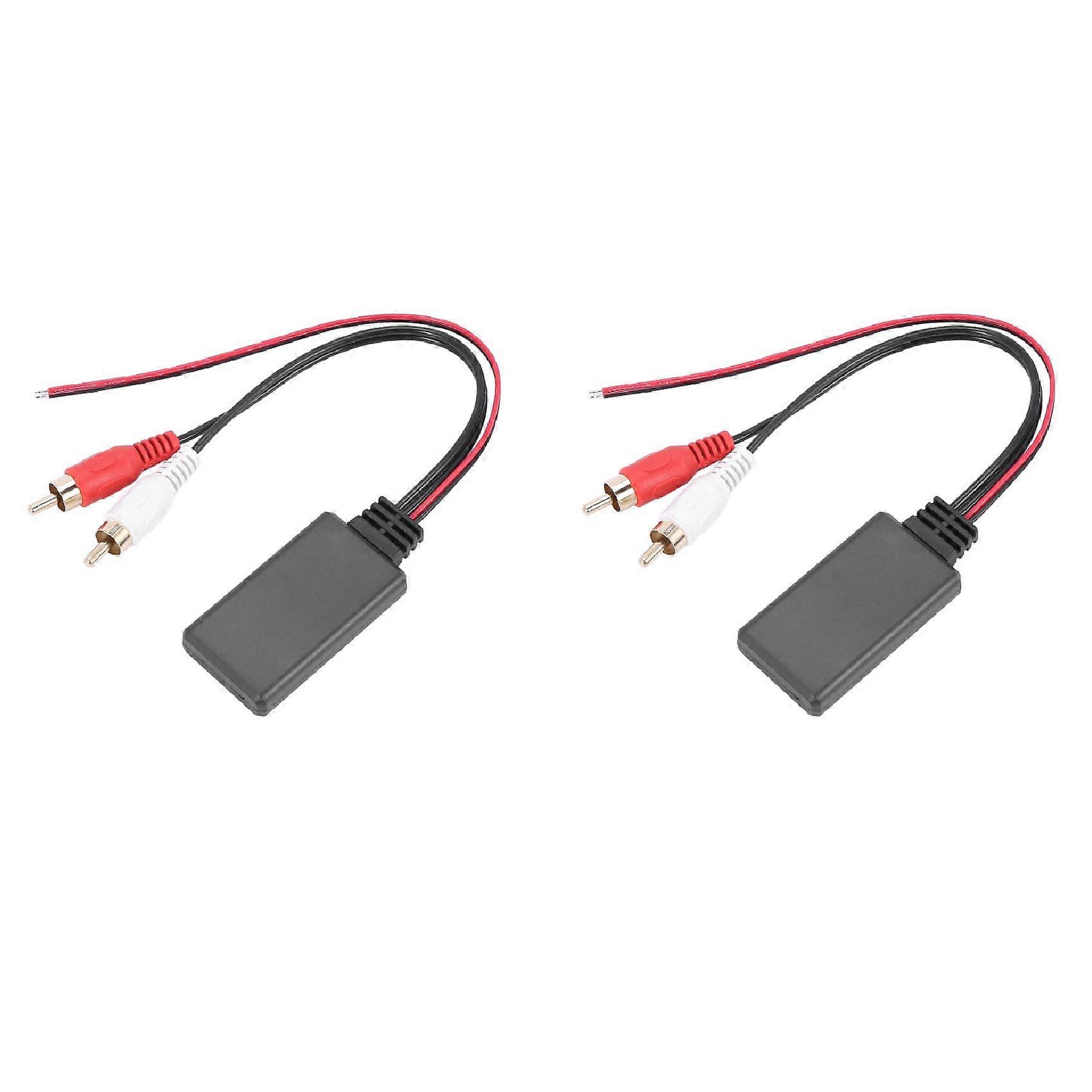 2X Car Universal Wireless Bluetooth Module Music Adapter Rca Aux Audio Cable