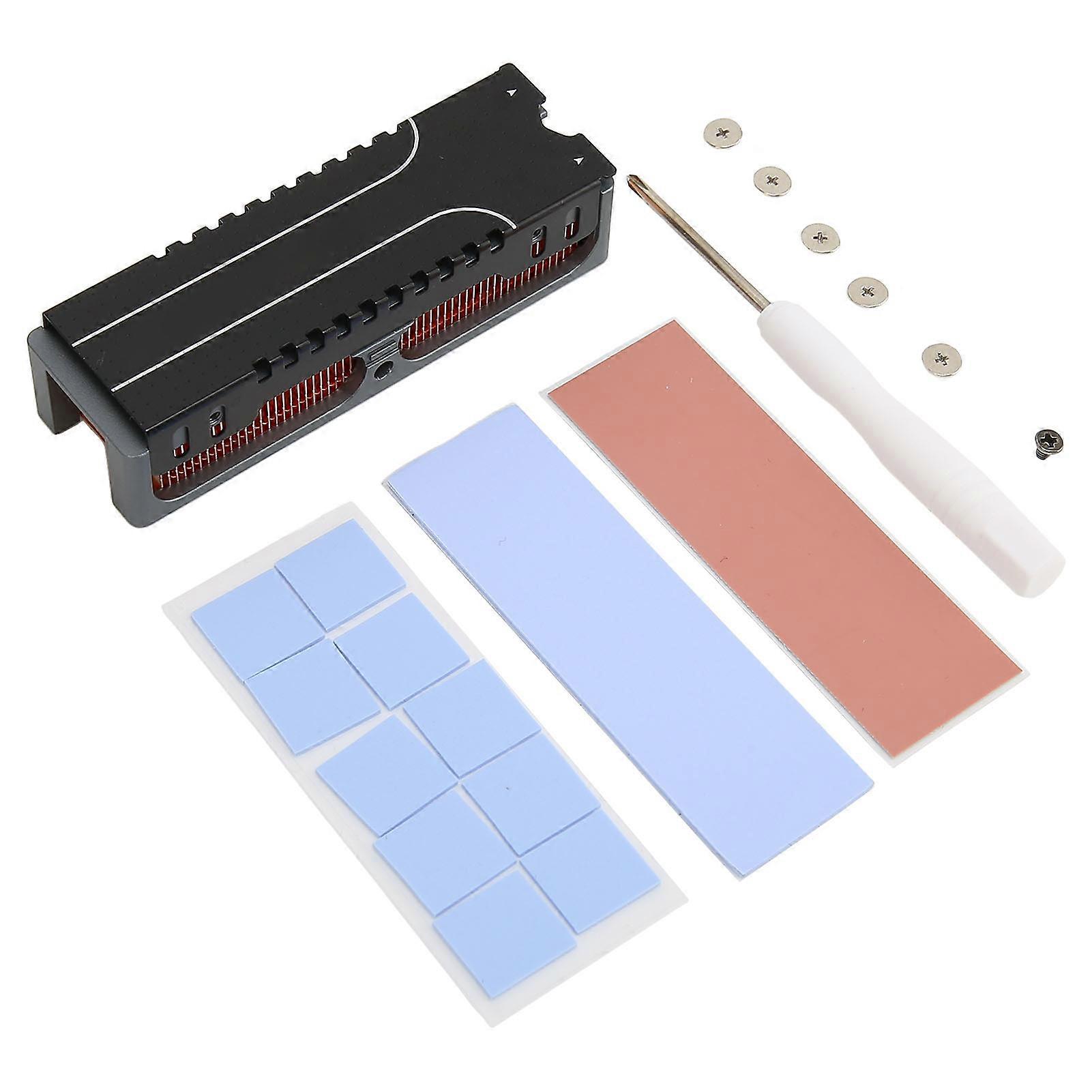 M.2 SSD Heatsink Good Fast Heat Dissipation 58 Exhaust Vents Reduce Noise PWM Intelligent Fan Save Energy SSD Cooler