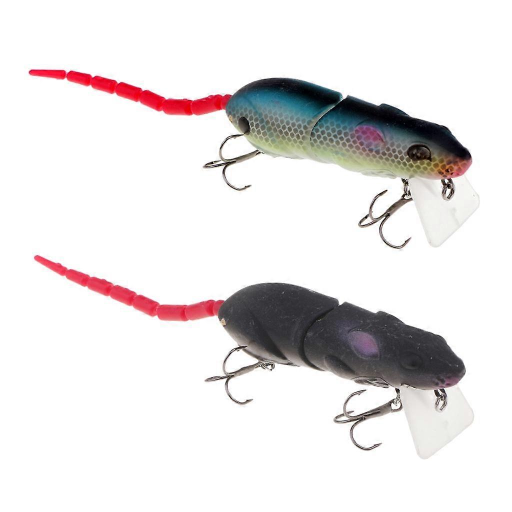 2pcs Multi-Joint Tail Muse Ratte Angelkder Topwater Kder Soft Bass Kder  | Fruugo DE