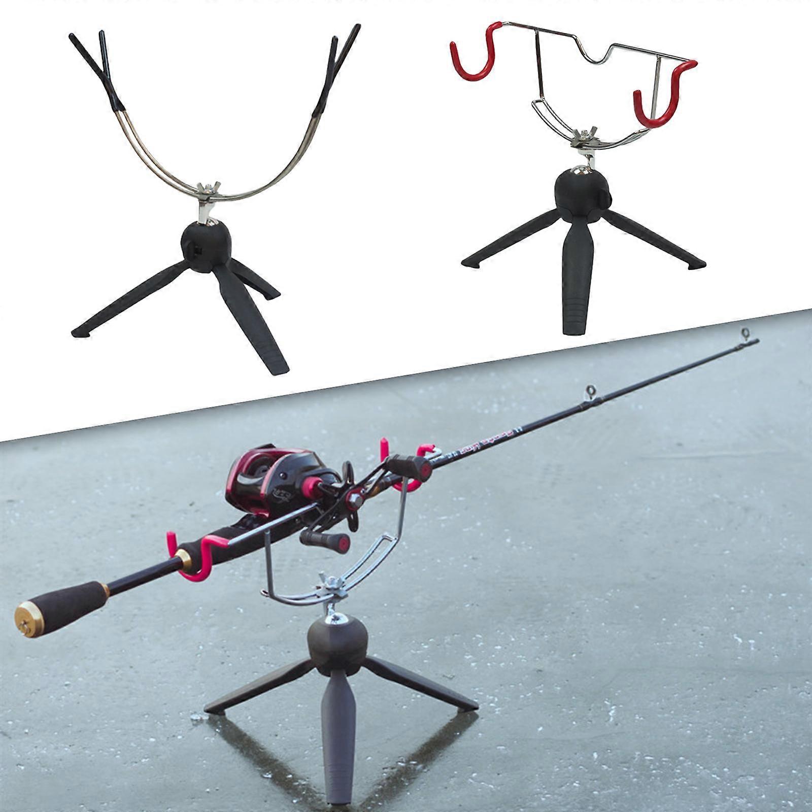 2x Fishing Rod Stand 360 Degree Adjustable Small Triangle Bracket for Positioning Sea