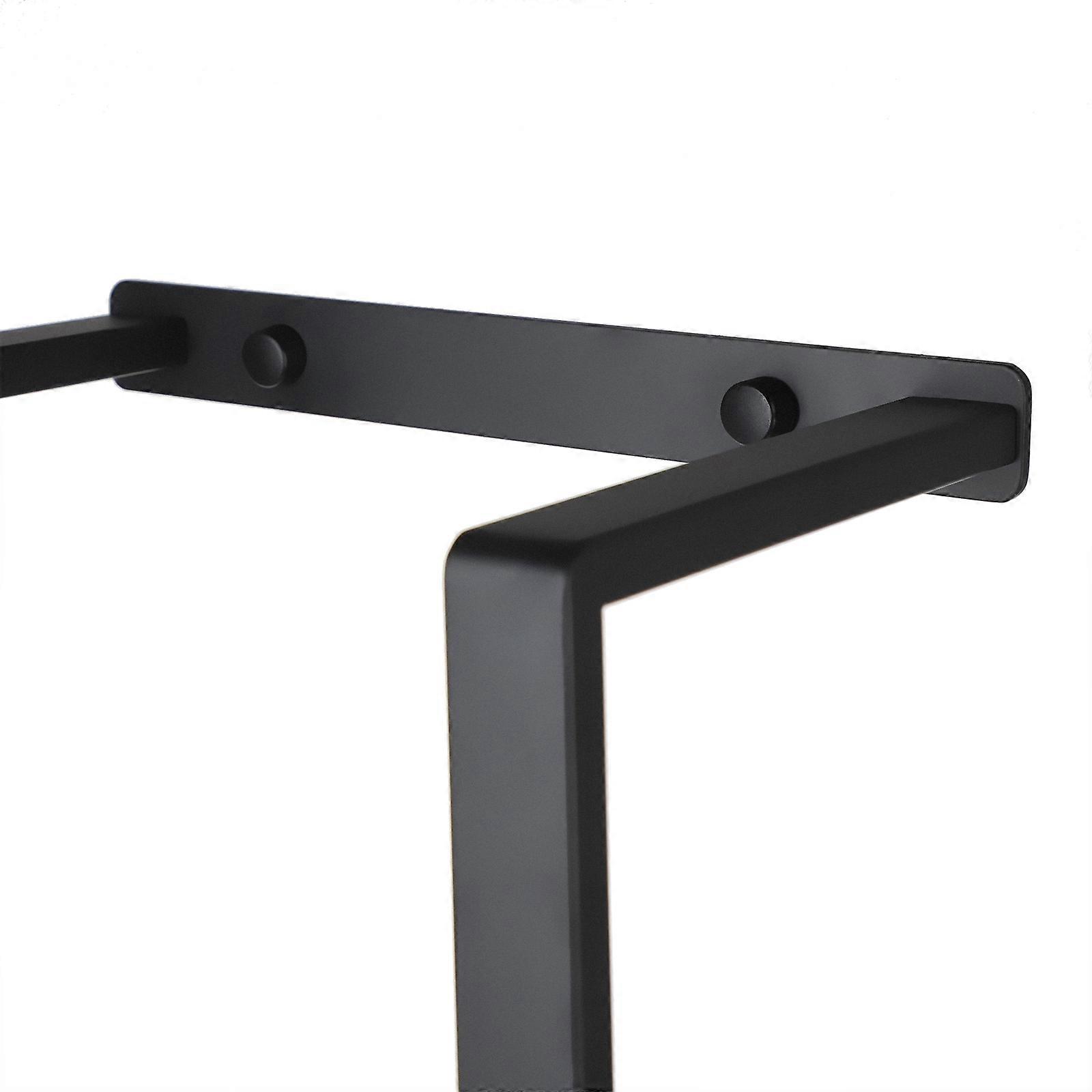 Black Bath Towel Rack: Easy to Install with Hooks