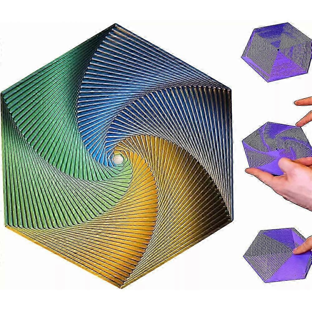 Anti-stress Fractal Fidget Hexagon Portable Playing Sensory Toy Hexagon Spiral Hexagon Mindful Meditation Tool