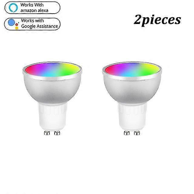 Tuya Gu10 Smart Led Light Bulb 5w Rgbcw Voice Control Work With Alexa Google Home Smart Home Automation Light