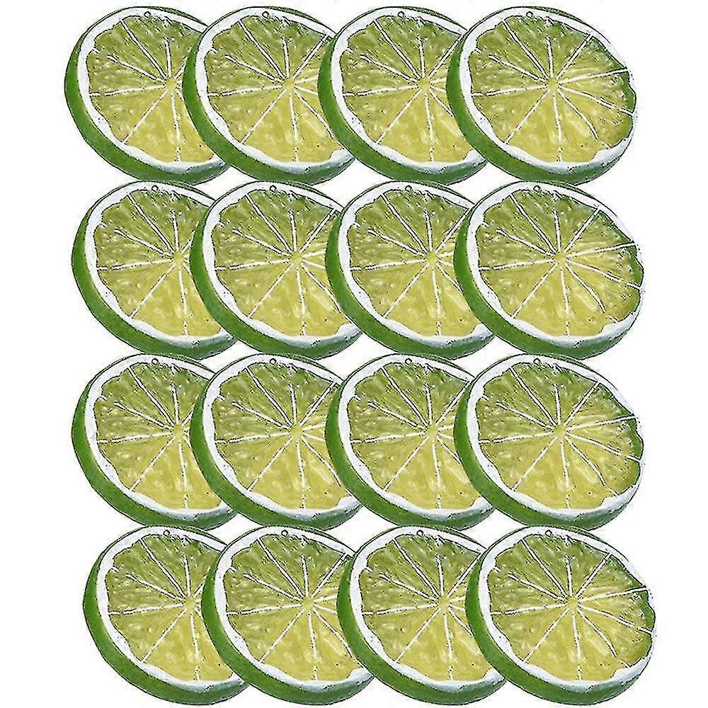 sysy 20pcs Simulation Fruit Lemon SlicesFake Artificial Plastic Fruit Model DecorPhotography Props