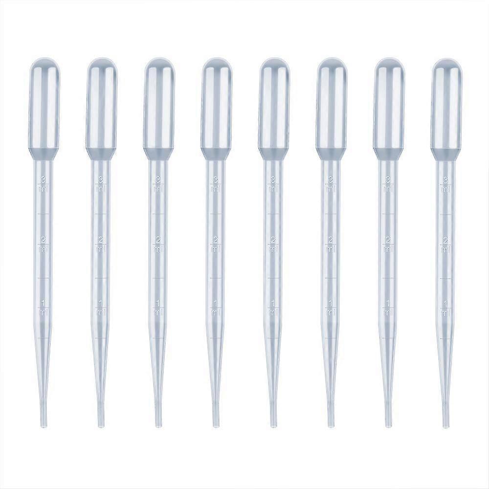3mL Plastic Transfer Pipettes Dropper,   Clear Disposable Graduated Pasteur Pipette Measuring Pipettors for Essential Oils, Mixing Acrylic Paints, Lab