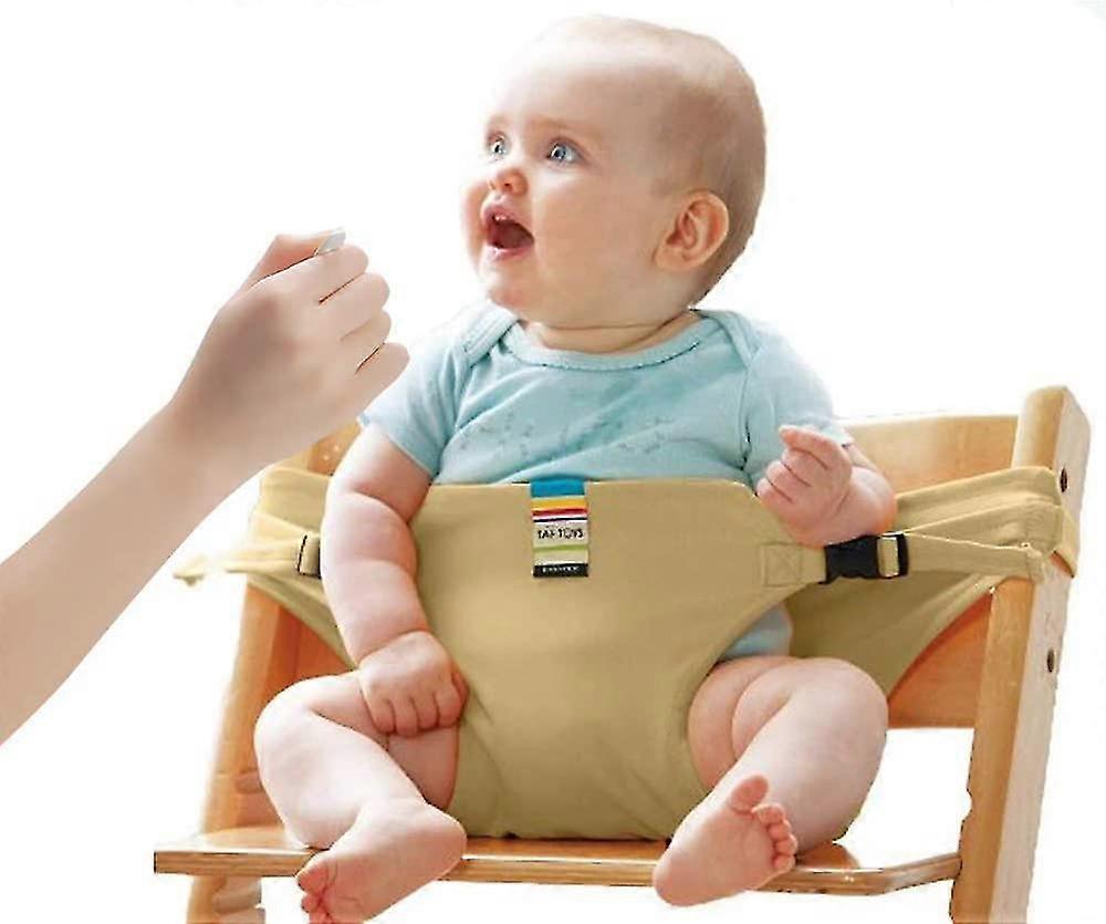 Highchair Safety Seat With Shoulder Straps Portable High Chair Seat Belt (blue)