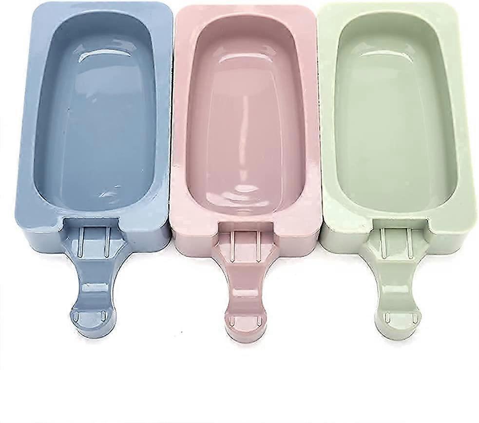 Silicone Ice Cream Molds, Set of 3 Ice Cream Molds, Reusable Ice Lolly Molds for DIY.