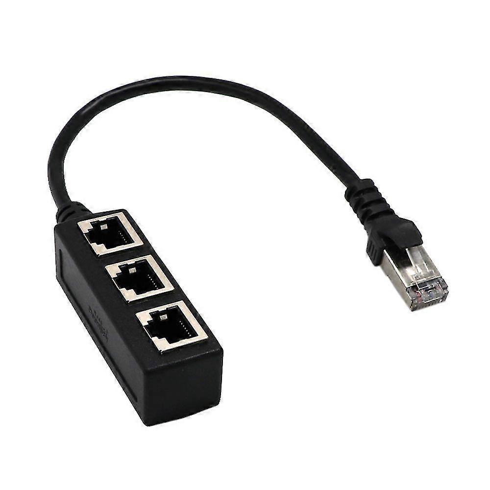 RJ45 Ethernet Cable Splitter Network Adapter Ethernet Splitter 1 to 3 Cable Adapter