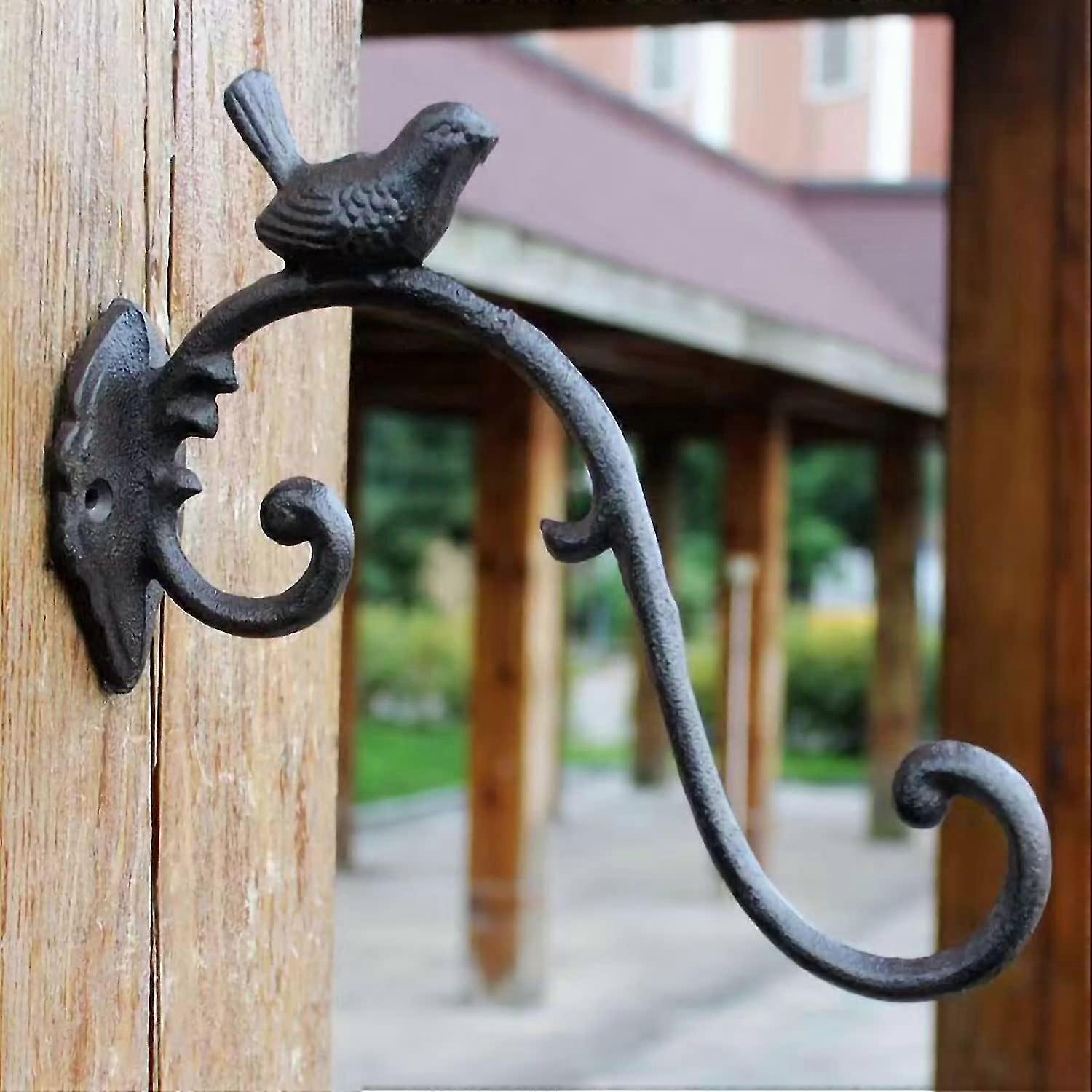 10in Vintage Rustic Cast Iron Key Rack Wall Hanger & Coat Hooks Wall Hanger Clothes Rack Set Heavy Duty Recycled