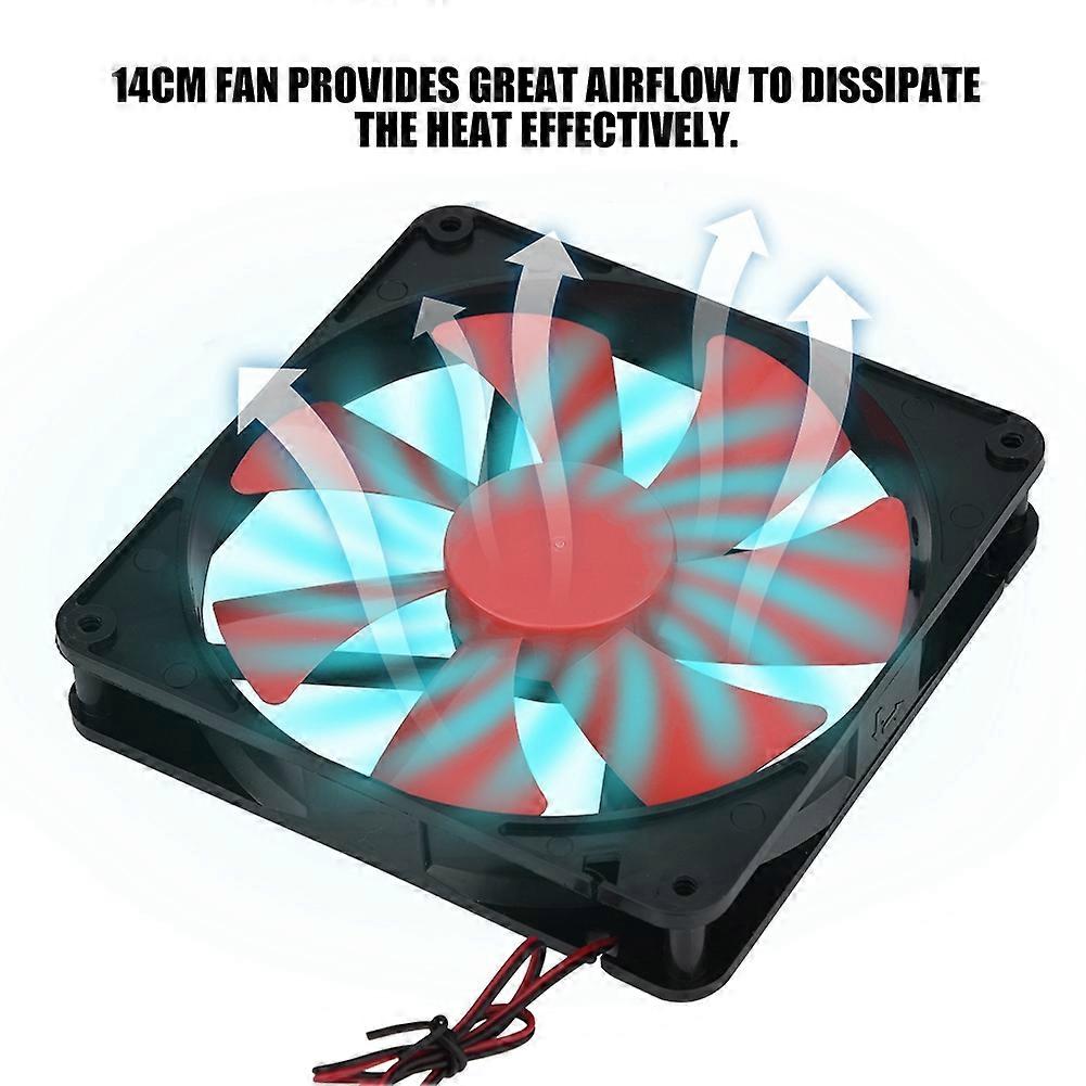 12V Ultra Quiet 14cm Case Cooler PC Cooling Fan for Desktop Computer