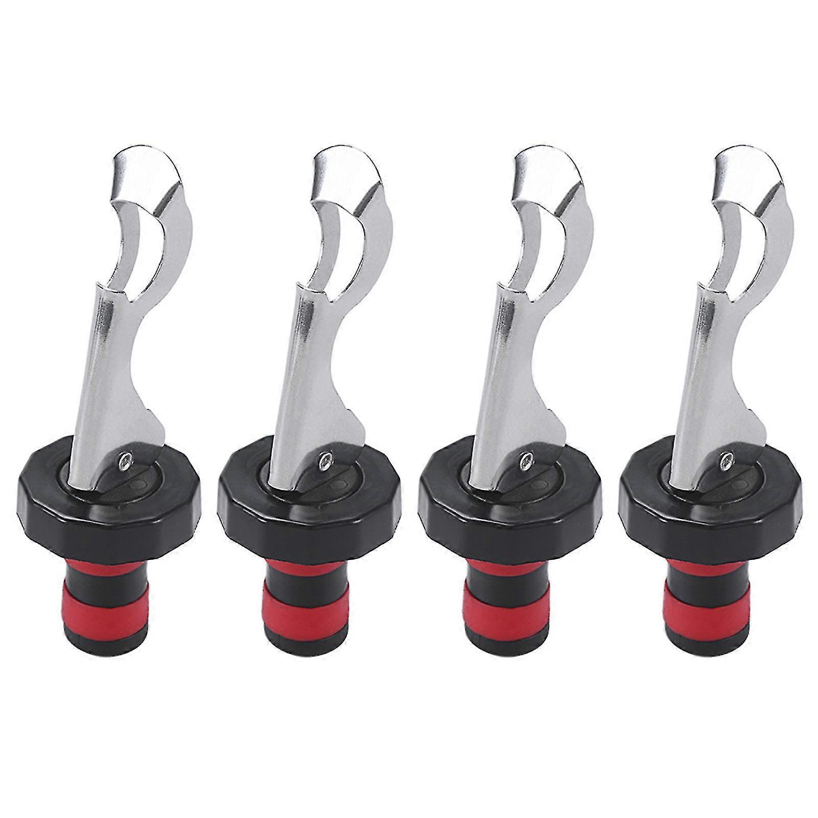 Soft Silicone Barware Bottle Stopper - Easy to Use - 4pcs - Restaurant Quality