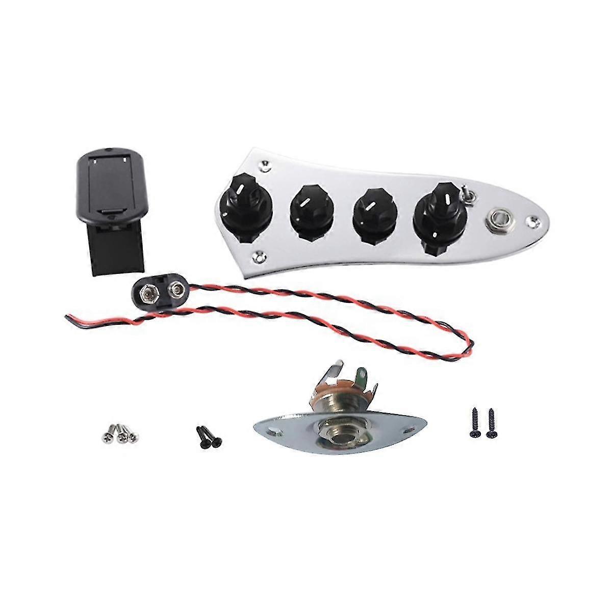 Universal 5 Jazz Bass Loaded Control Plate For 45 String Parts With 6.5mm Socket Piece Jb-08