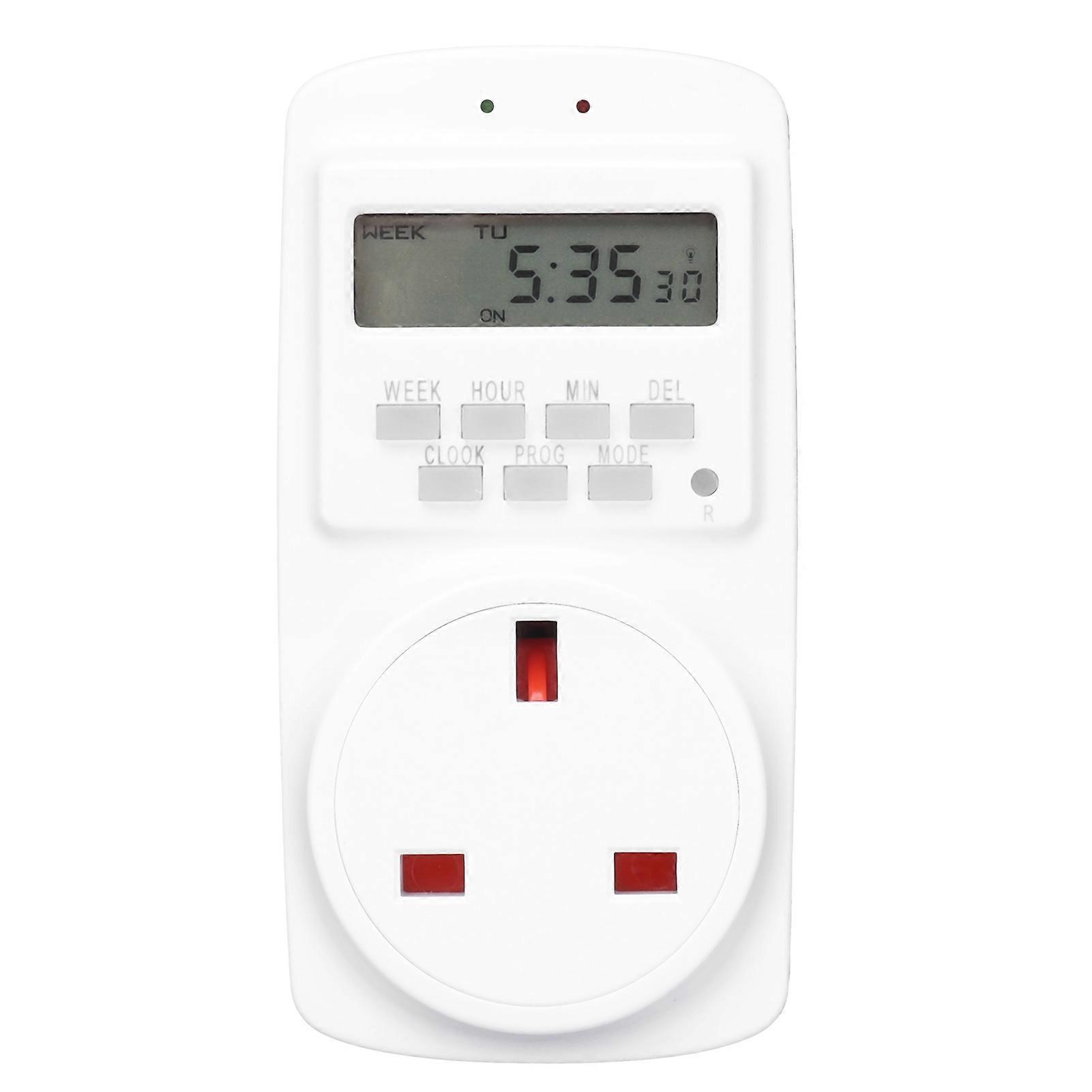 13A Indoor Outlet Timer Digital Programmable Wall Plug in Timer Outlet with Automatic Power Off Countdown  90