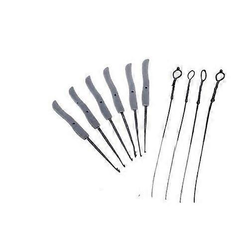 Transparent locking kit with broken key extractor, redesigned hooks equipment, locksmith tools, practice, set 4 in 1