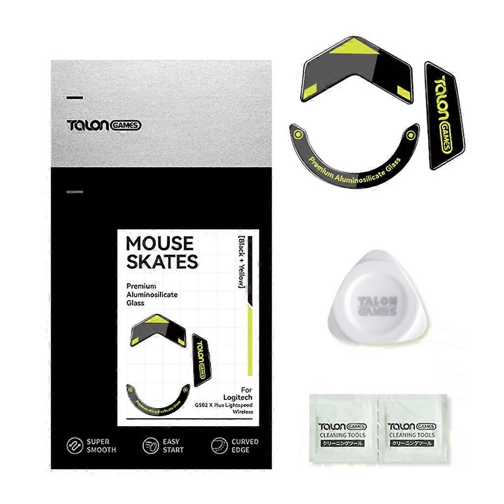 1Set for Logitech G502 X PLUS Glass Mouse Skates Mice Curved Edges Mouse Feet