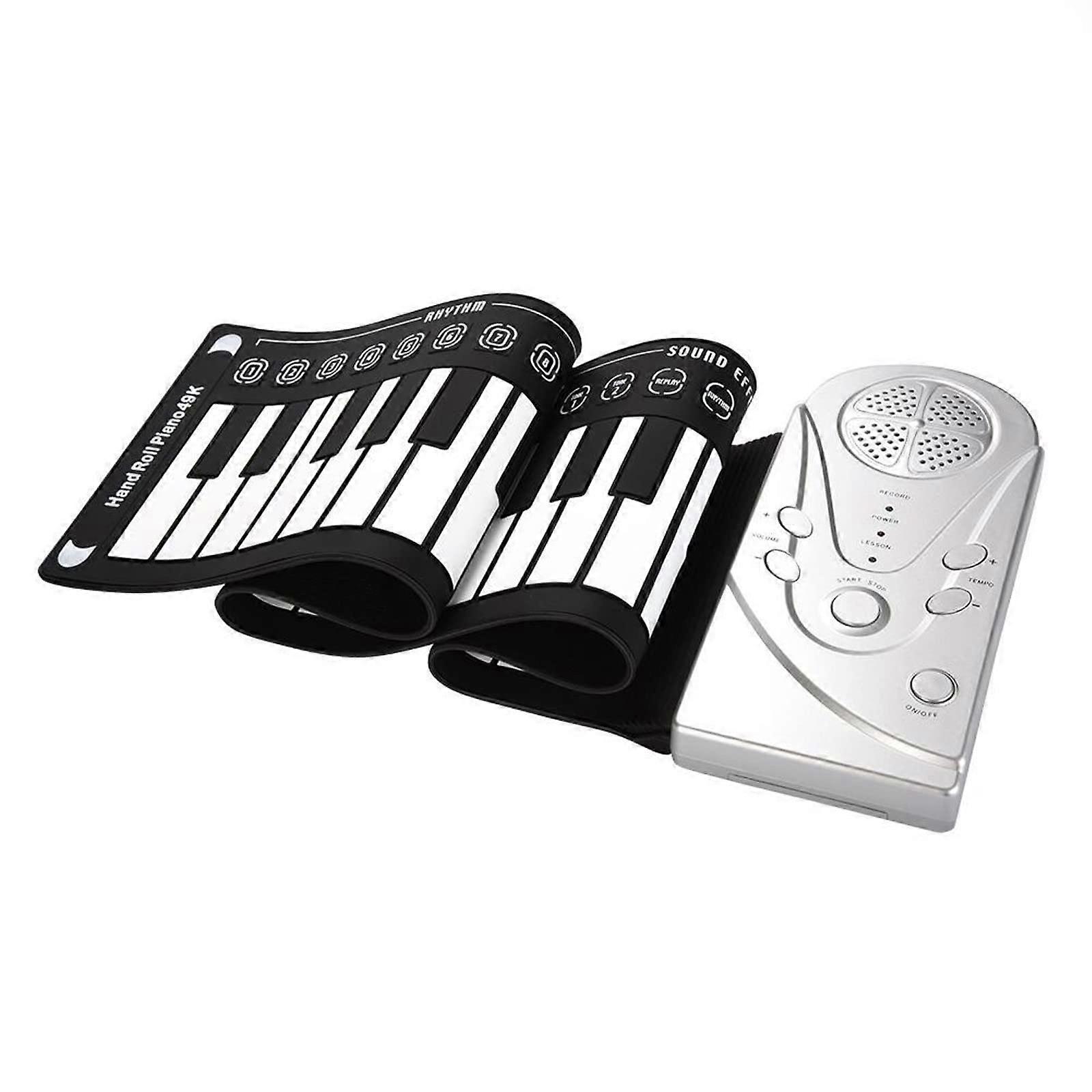 Roll-up Piano 50 keys, Portable Flexible Keyboards Upgraded Waterproof Foldable,100% New