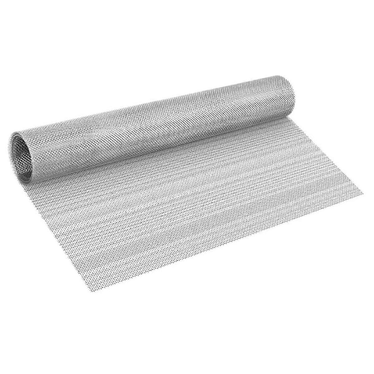 304 Stainless Steel Mesh Sheet Size,20 Mesh Woven Wire Mesh Gap-Blocker, Metal Filter Fine Screen Roll Drain Cover Mesh