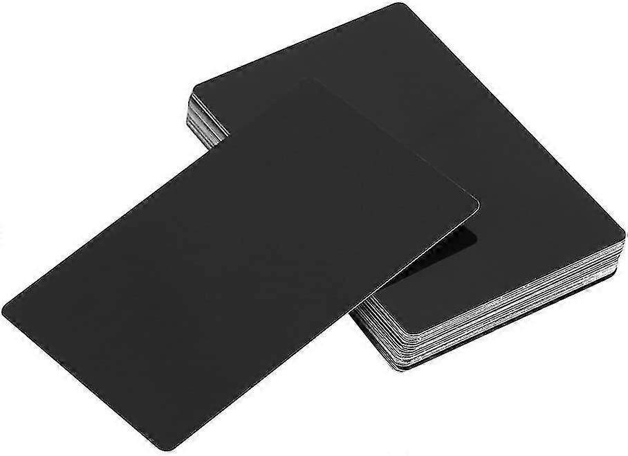 50kpl Sublimaatio metalliset käyntikortit, kaiverretut käyntikortit (musta)