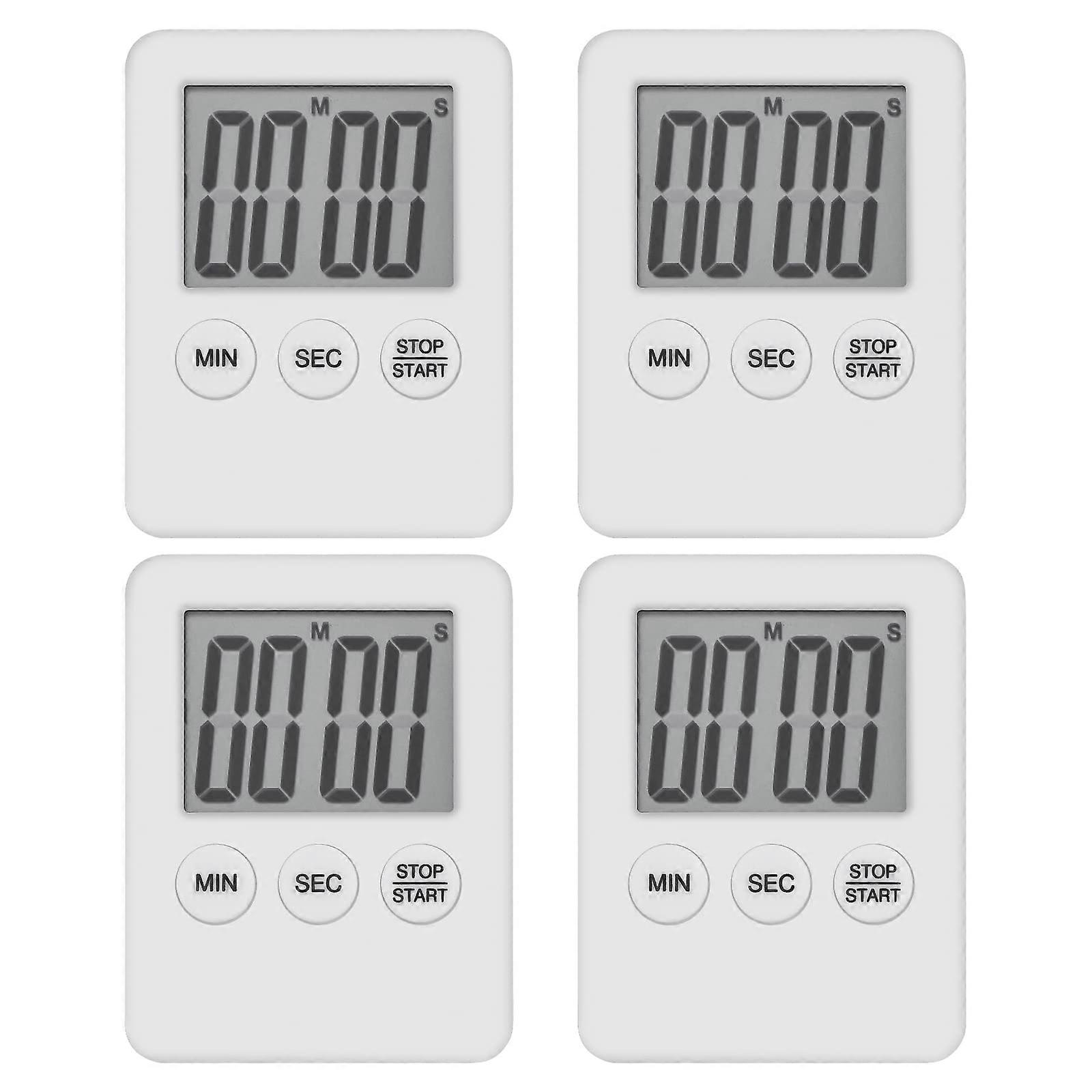 Digital Kitchen Timer 4 Inch Large LED Display Magnetic Timer with Adjustable Brightness and Sound Stopwatch Timer for Kids and Elders