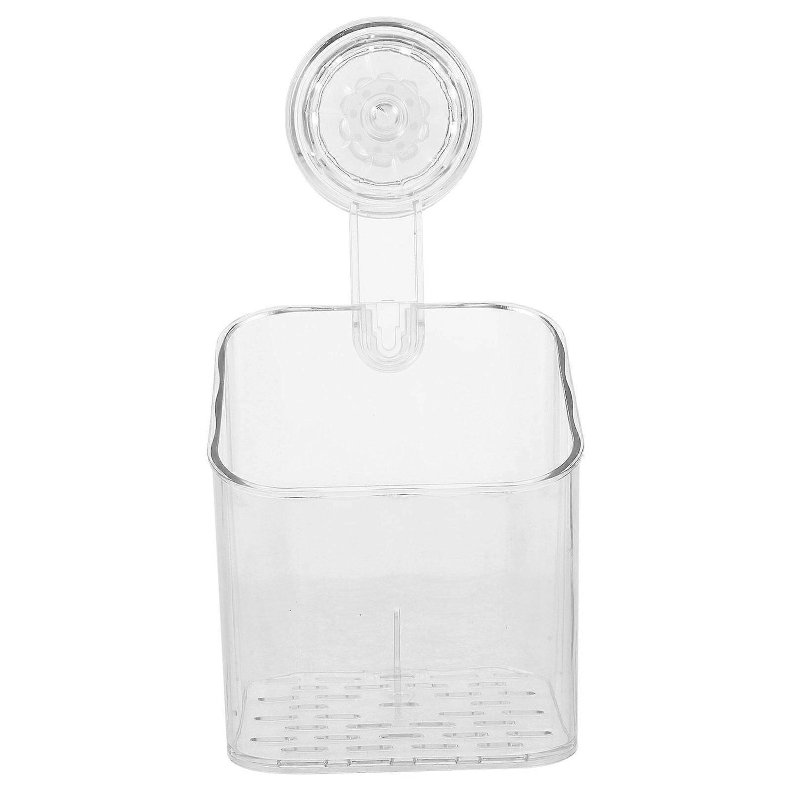 Suction Cup Type Wall Mounted Storage Holder Bathroom Shower Shelf Wall Container Size L