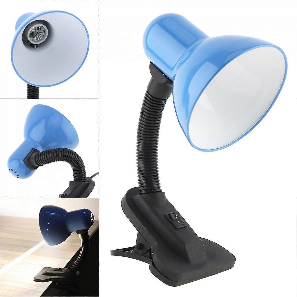 Portable LED Desk Lamp with Wide Voltage Bracket, Filament Structural Ente Bulb, Blue Document, Student, Domothy Desk, US Plug