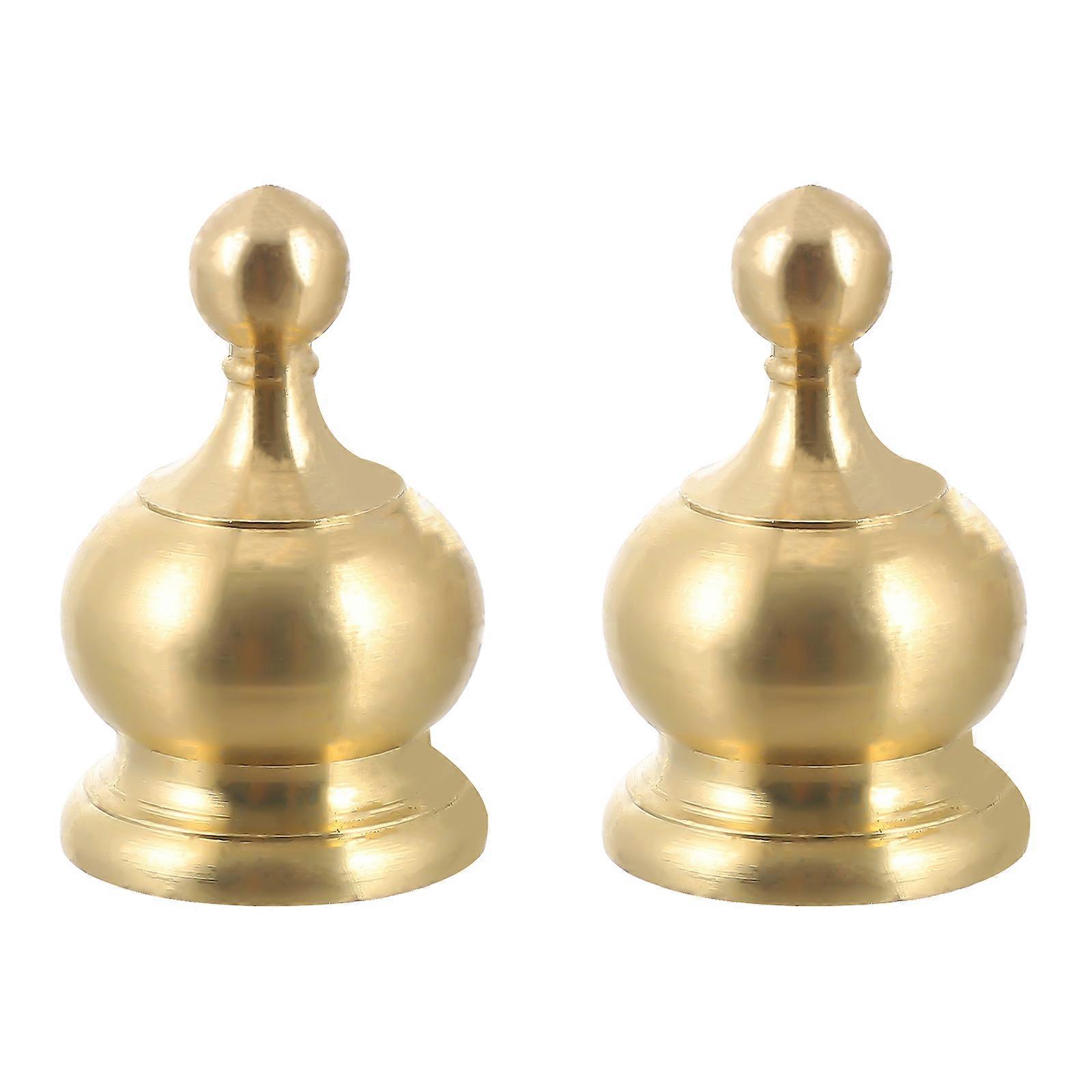 2pcs Replacement Lamp Finial Lighting Knob Decor Crown Shape Chic Light Knob