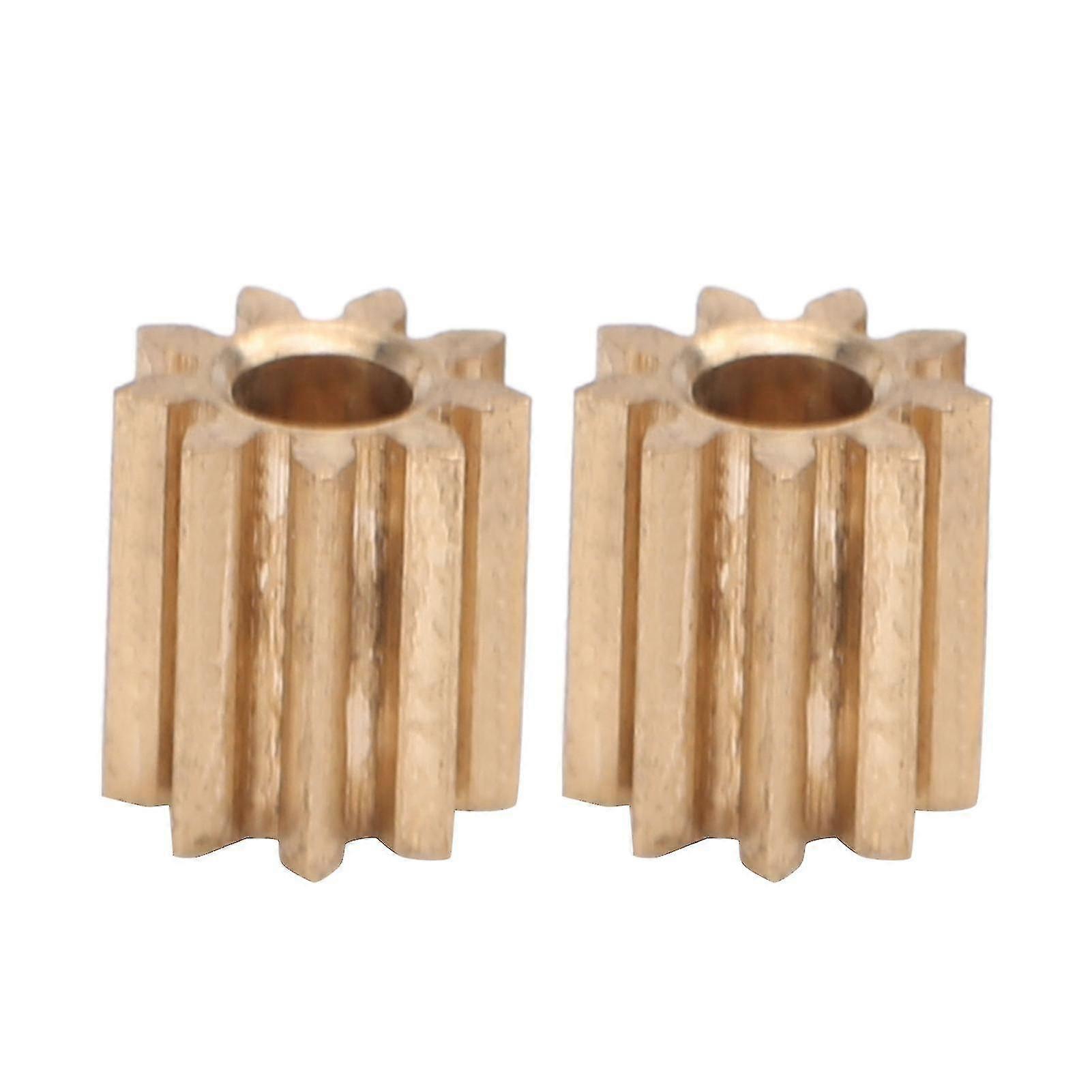 2pcs Motor Pinion Gear Brass Replacement For Duplo Intelli Lok Module 0.4 9 Teeth