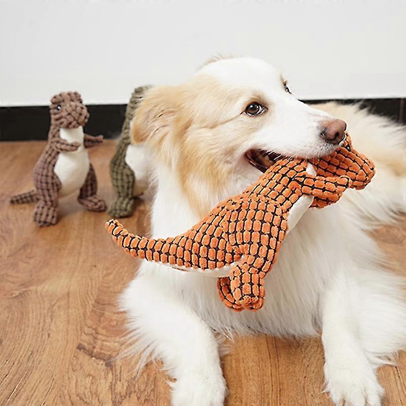 Bite-resistant Pet Dog Chew Dinosaur Toys For Dogs Squeaky Small Big Toy Cleaning Teeth Puppy Supplies