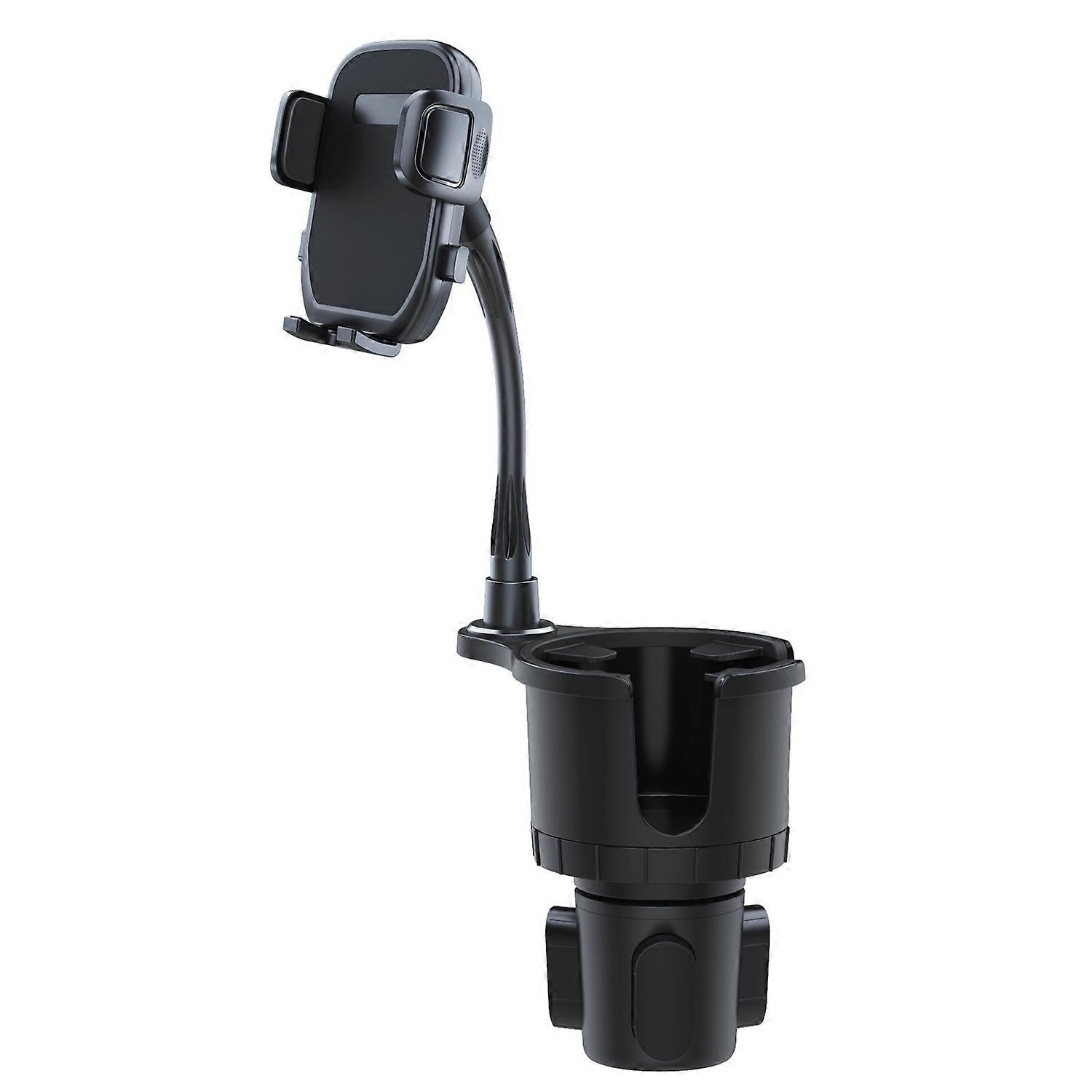 2 In 1 Universal Car Cup Holder Phone Mount 360 Rotating Adjustable Long Gooseneck Phone Holder Car