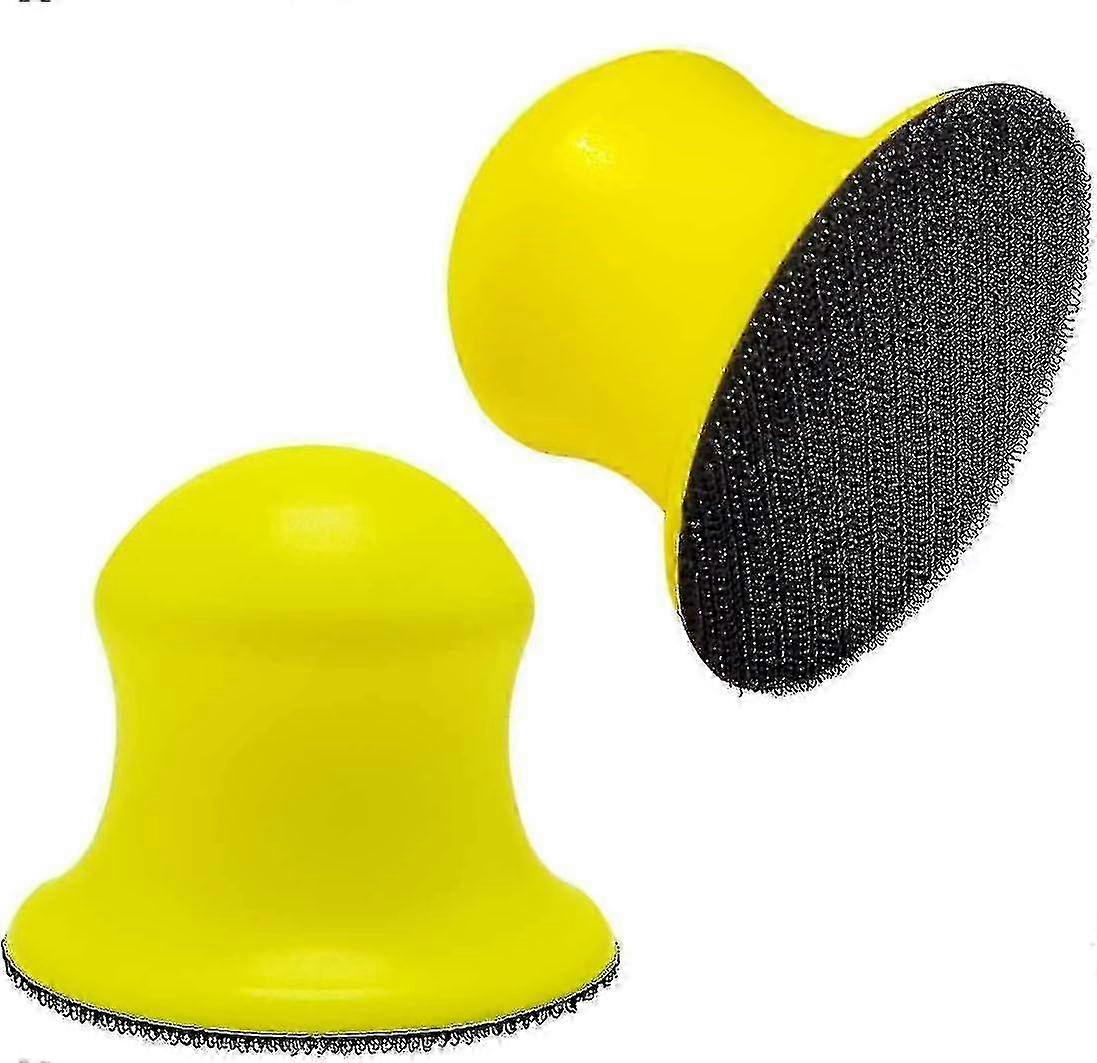 2 Pack 2 polegadas mão redonda lixando blocos para 3 polegadas gancho e discos de laço ideal para restauração de móveis de madeira, Home Arts And Crafts
