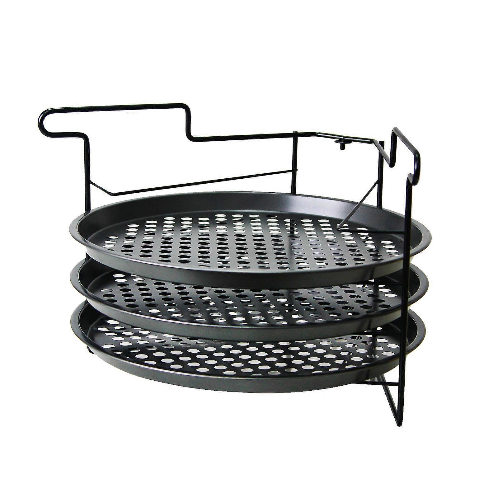 29cm 3-Layer Non-Stick Pizza Baking Sheet + Multi-Function Folding Rack