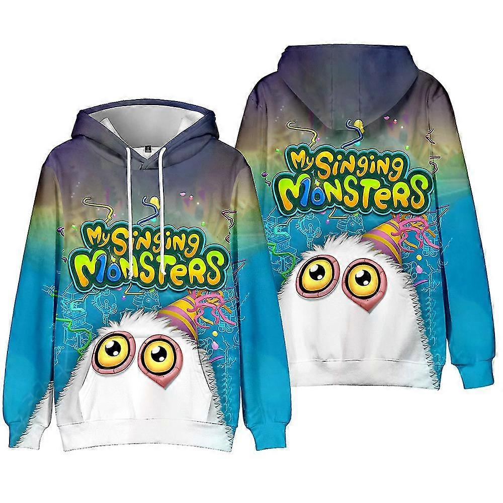 My Singing Monsters Bluzy z nadrukiem 3D Bluza z kapturem dla dzieci Bluza z długim rękawem Sweter Casual Drawstring Jumper Tops
