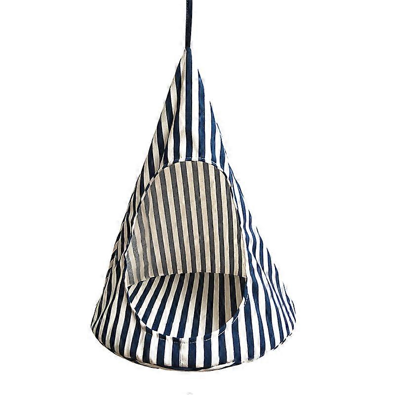 Pet Hammock Multipurpose Large Space Soft Comfortable Innovative Cute Cat Hammock for Indoor Blue Stripe M