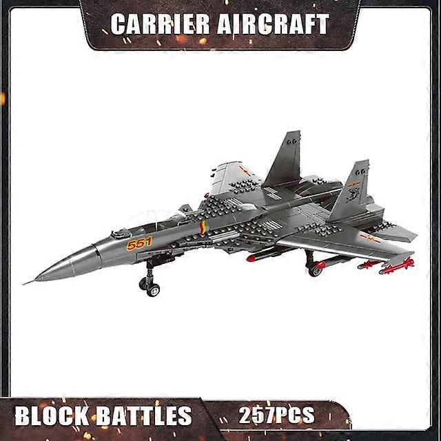 257PCS 1/54 Airplane Model Plastic Flanker-D Fighter Building Blocks Military Carrier Based Warplane Bricks Boys Birthday Toys