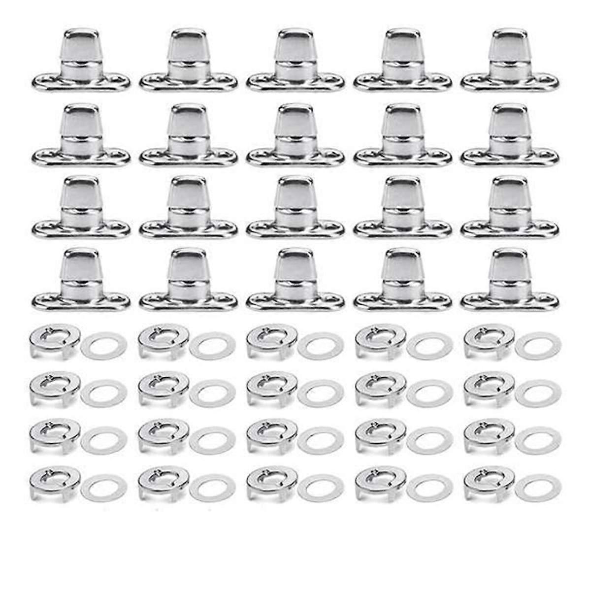 40 Sets Canvas Twist Lock Fasteners, Turn Button Fasteners, Eyelet and Stud for Canvas Marine Faste