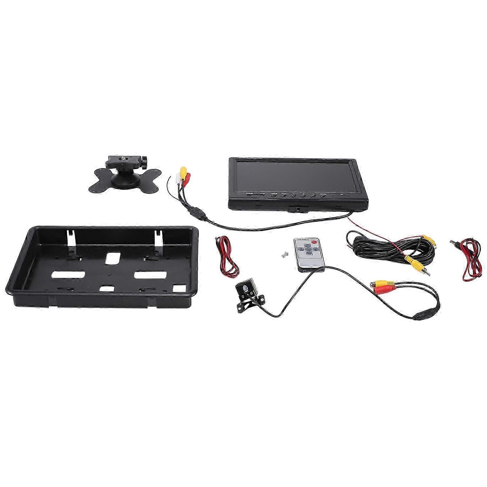 9 インチカー液晶モニタ HD/VGA/AV TV DVD プレーヤーカメラ カーリアビューヘッドレストモニタパーキングリア